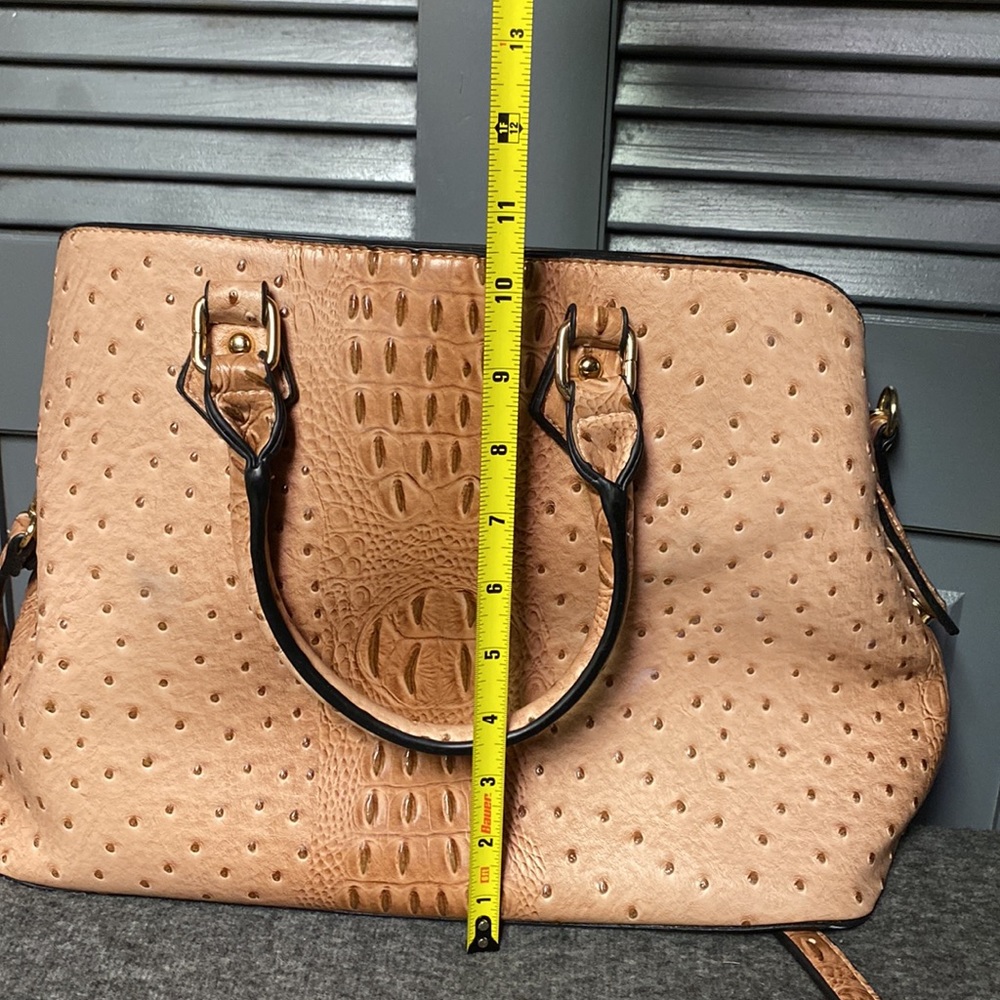 Le Miel Vegan Faux Pink Alligator Purse - Picture 9 of 13